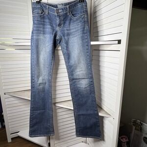 Vanity Dakota Bootcut Jeans Women's Blue Medium Wash Flap‎ Pockets **34W X 35L**